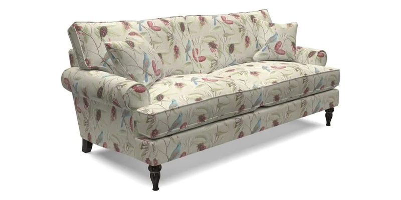Cooksbridge 3 Seater Sofa in Cloth 21 Coral 1 Lagoon
