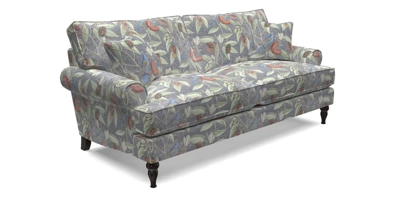 Cooksbridge 3 Seater Sofa in Cloth 21 Coral 1 Lagoon