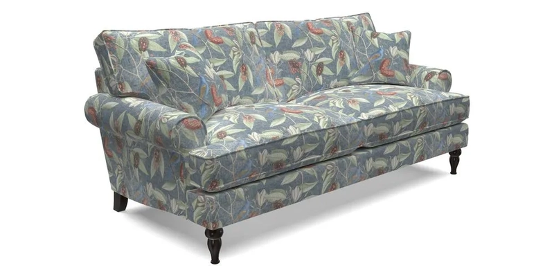 Cooksbridge 3 Seater Sofa in Cloth 21 Coral 1 Lagoon