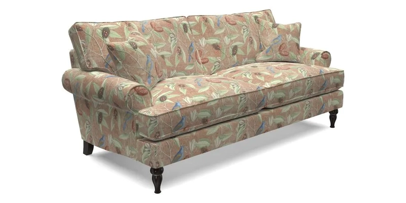 Cooksbridge 3 Seater Sofa in Cloth 21 Coral 1 Lagoon