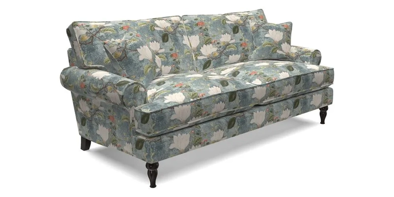 Cooksbridge 3 Seater Sofa in Cloth 21 Coral 1 Lagoon