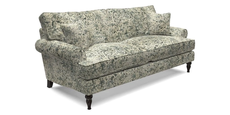 Cooksbridge 3 Seater Sofa in Cloth 21 Coral 1 Lagoon