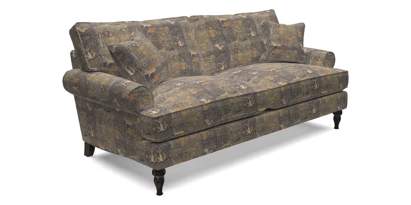 Cooksbridge 3 Seater Sofa in Cloth 21 Coral 1 Lagoon