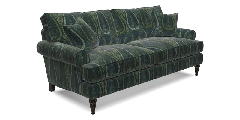 Cooksbridge 3 Seater Sofa in Cloth 21 Coral 1 Lagoon