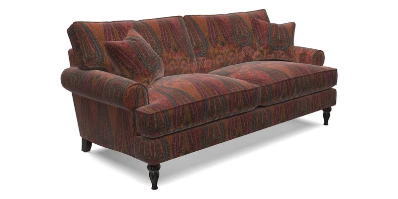 Cooksbridge 3 Seater Sofa in Cloth 21 Coral 1 Lagoon