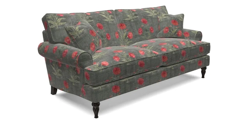Cooksbridge 3 Seater Sofa in Cloth 21 Coral 1 Lagoon