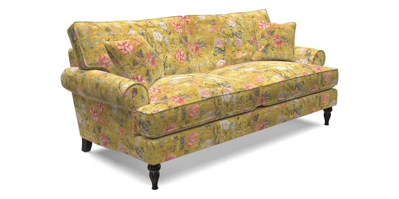 Cooksbridge 3 Seater Sofa in Cloth 21 Coral 1 Lagoon