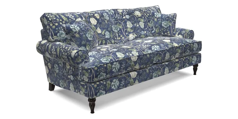 Cooksbridge 3 Seater Sofa in Cloth 21 Coral 1 Lagoon