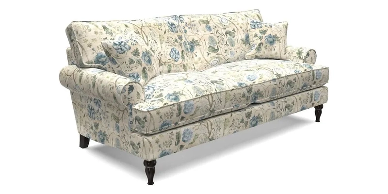 Cooksbridge 3 Seater Sofa in Cloth 21 Coral 1 Lagoon