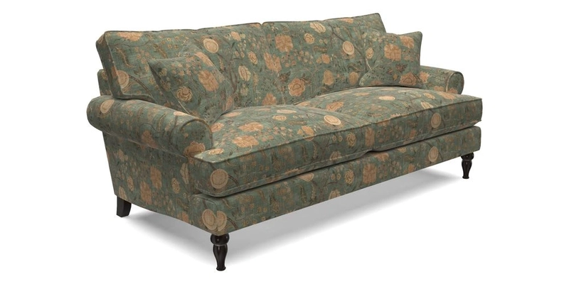 Cooksbridge 3 Seater Sofa in Cloth 21 Coral 1 Lagoon