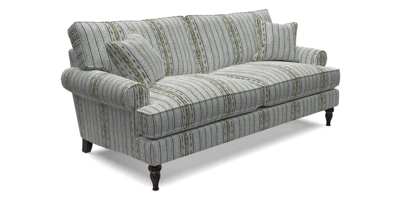 Cooksbridge 3 Seater Sofa in Cloth 21 Coral 1 Lagoon