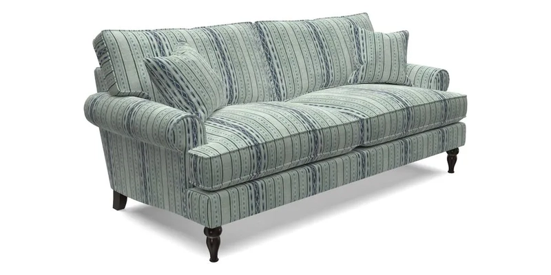 Cooksbridge 3 Seater Sofa in Cloth 21 Coral 1 Lagoon