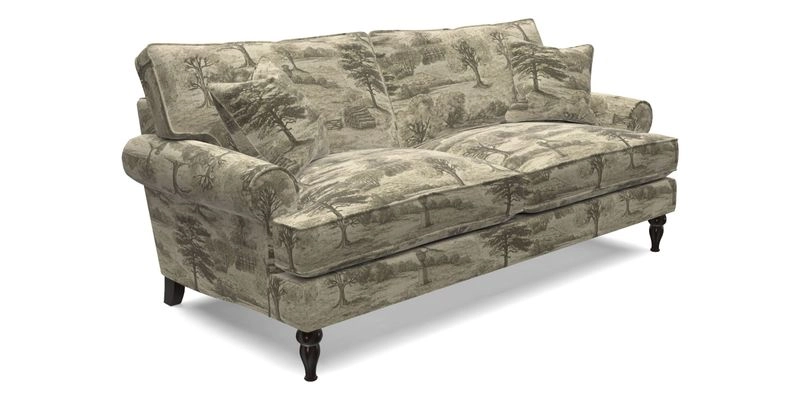 Cooksbridge 3 seater sofa in Linwood Omega Velvet Green Tea