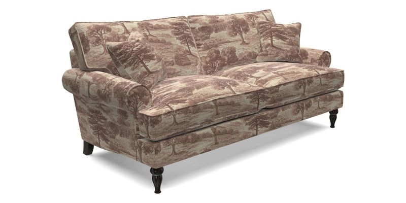 Cooksbridge 3 seater sofa in Linwood Omega Velvet Green Tea