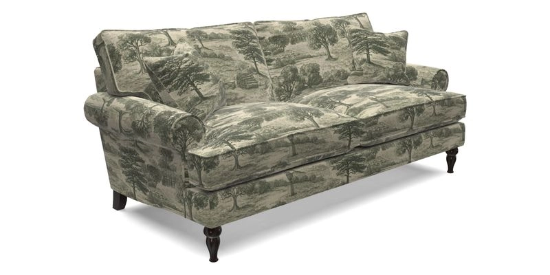 Cooksbridge 3 seater sofa in Linwood Omega Velvet Green Tea