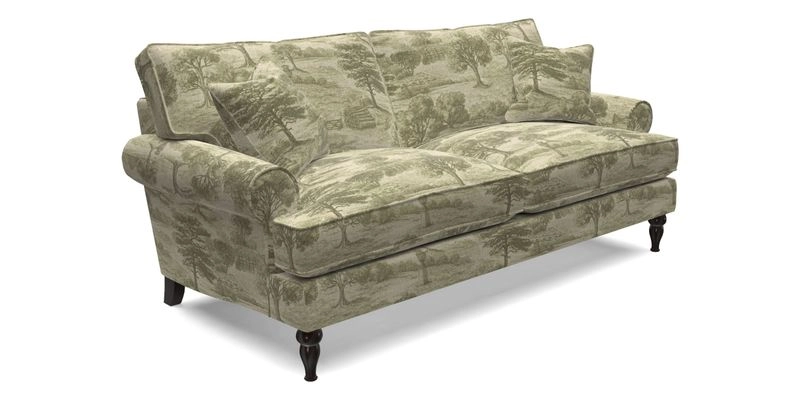 Cooksbridge 3 seater sofa in Linwood Omega Velvet Green Tea