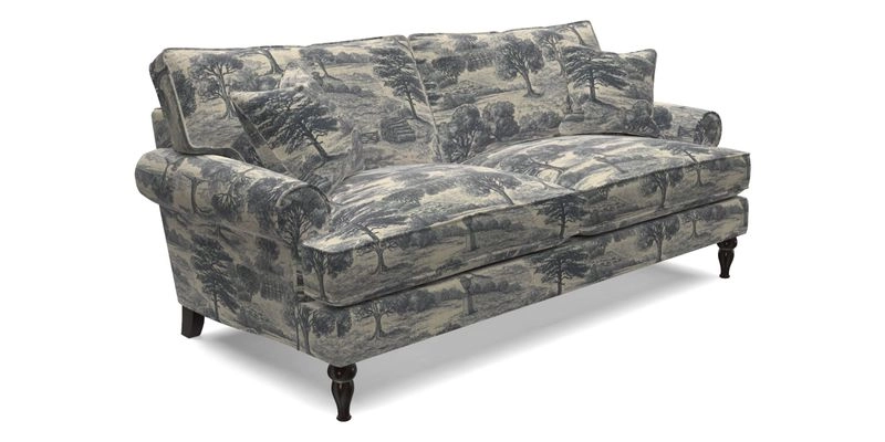 Cooksbridge 3 seater sofa in Linwood Omega Velvet Green Tea