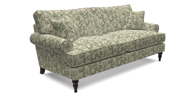 Cooksbridge 3 seater sofa in Linwood Omega Velvet Green Tea