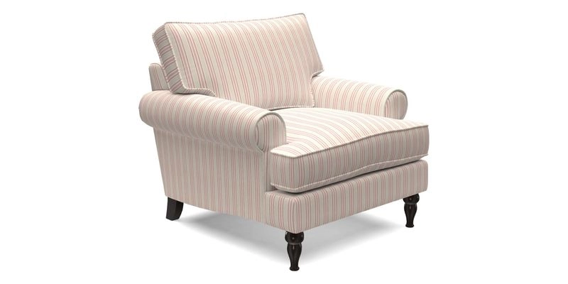 Cooksbridge Chair in Cloth 21 Simple Stripe Bilberry