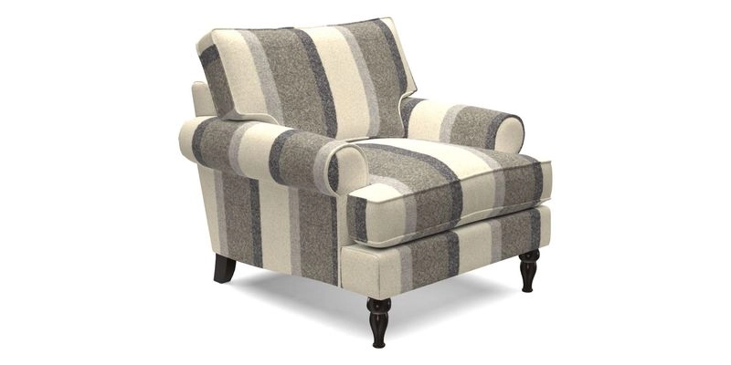 Cooksbridge Chair in Cloth 21 Simple Stripe Bilberry