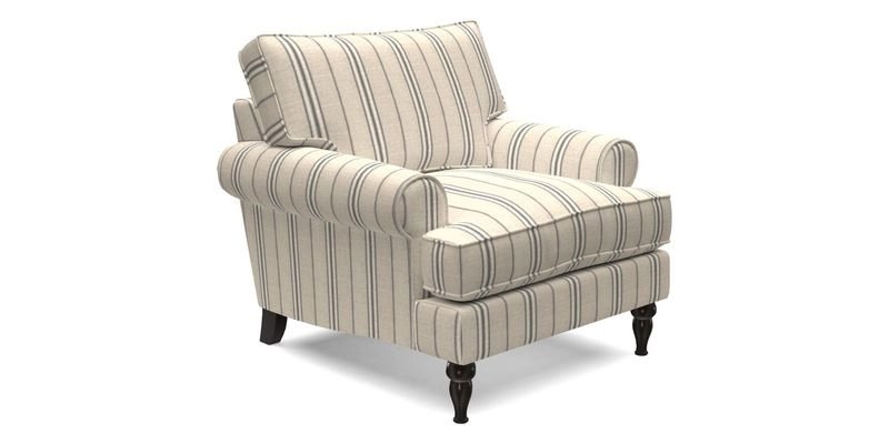 Cooksbridge Chair in Cloth 21 Simple Stripe Bilberry