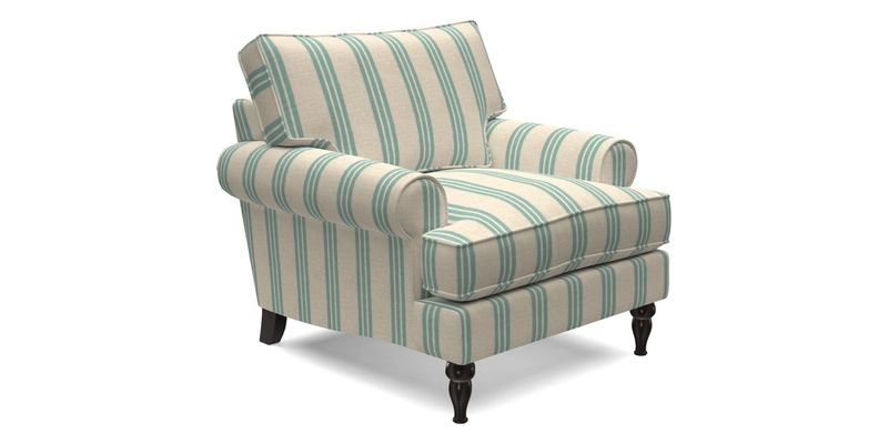 Cooksbridge Chair in Cloth 21 Simple Stripe Bilberry