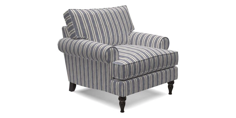 Cooksbridge Chair in Cloth 21 Simple Stripe Bilberry