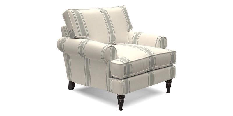 Cooksbridge Chair in Cloth 21 Simple Stripe Bilberry