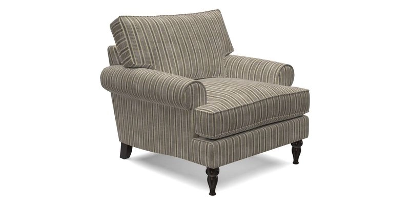 Cooksbridge Chair in Cloth 21 Simple Stripe Bilberry
