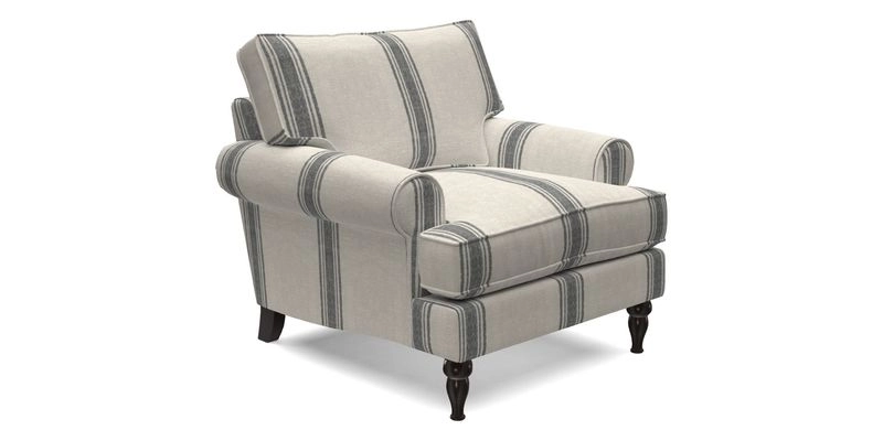 Cooksbridge Chair in Cloth 21 Simple Stripe Bilberry