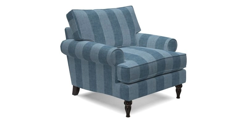 Cooksbridge Chair in Cloth 21 Simple Stripe Bilberry