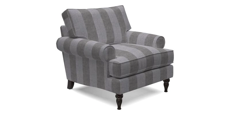 Cooksbridge Chair in Cloth 21 Simple Stripe Bilberry