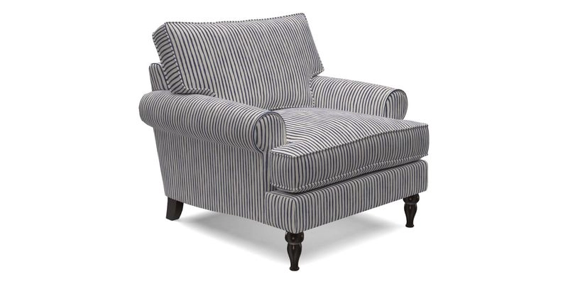 Cooksbridge Chair in Cloth 21 Simple Stripe Bilberry