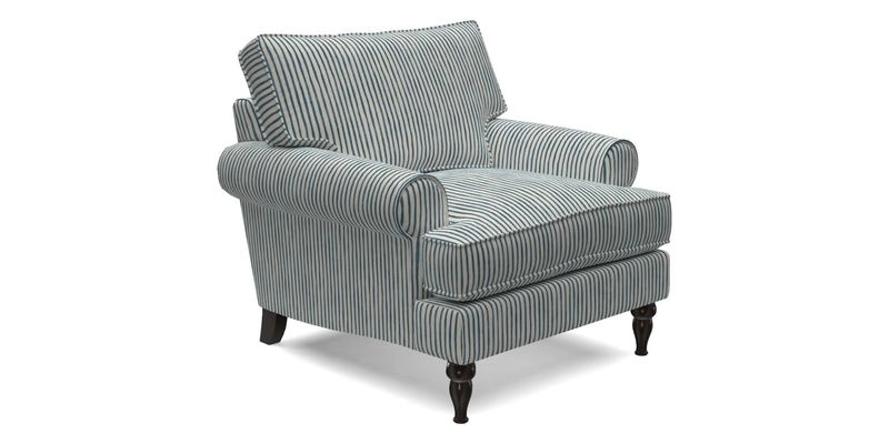 Cooksbridge Chair in Cloth 21 Simple Stripe Bilberry