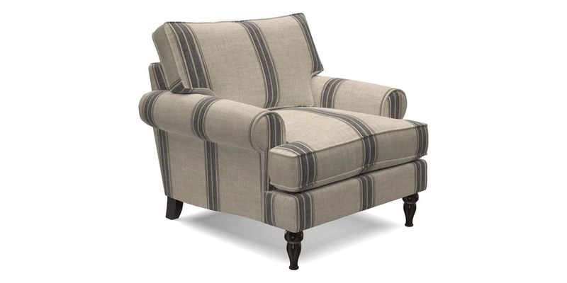 Cooksbridge Chair in Cloth 21 Simple Stripe Bilberry