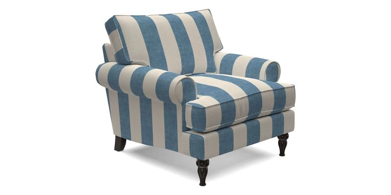 Cooksbridge Chair in Cloth 21 Simple Stripe Bilberry