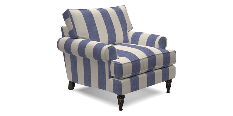 Cooksbridge Chair in Cloth 21 Simple Stripe Bilberry