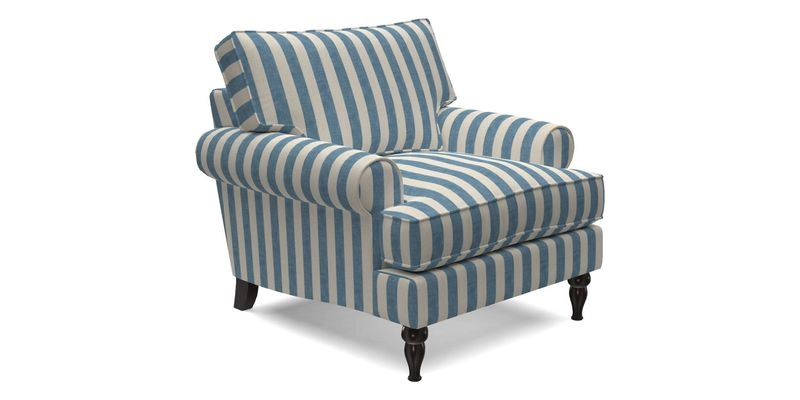 Cooksbridge Chair in Cloth 21 Simple Stripe Bilberry