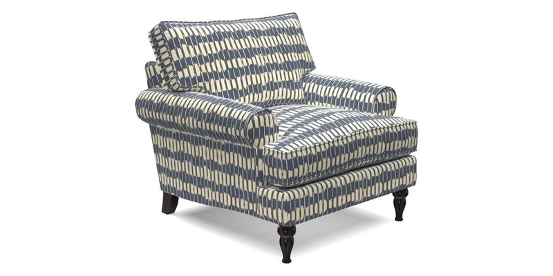 Cooksbridge Chair in Cloth 21 Simple Stripe Bilberry