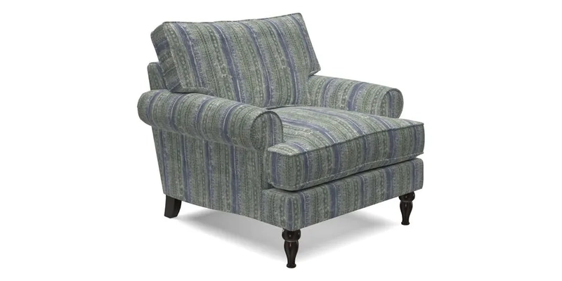 Cooksbridge Chair in Cloth 21 Simple Stripe Bilberry