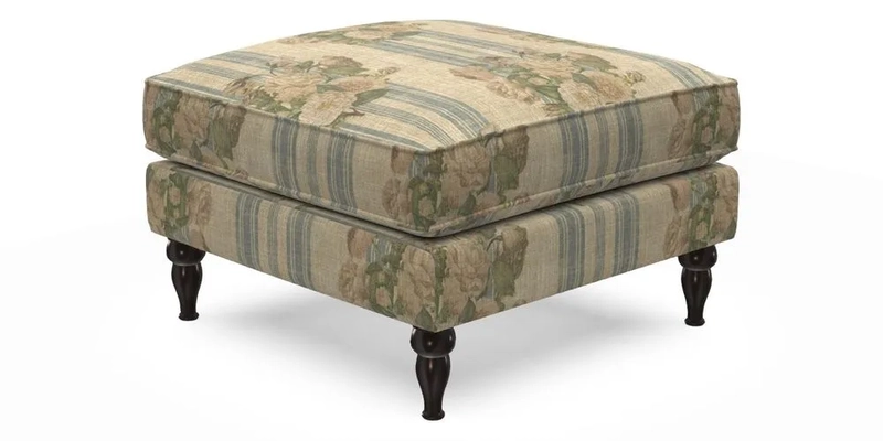 Cooksbridge Footstool in Two Tone Plain Biscuit