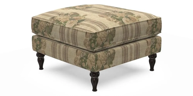 Cooksbridge Footstool in Two Tone Plain Biscuit