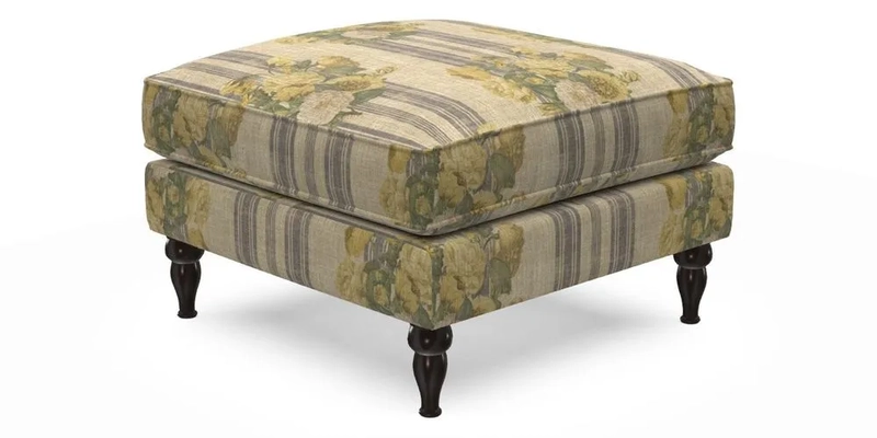Cooksbridge Footstool in Two Tone Plain Biscuit