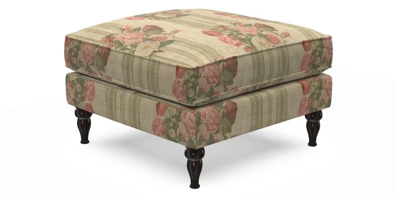 Cooksbridge Footstool in Two Tone Plain Biscuit