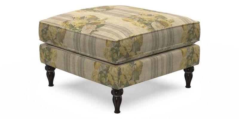 Cooksbridge Footstool in Two Tone Plain Biscuit