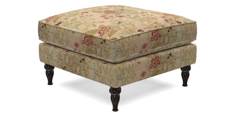 Cooksbridge Footstool in Two Tone Plain Biscuit