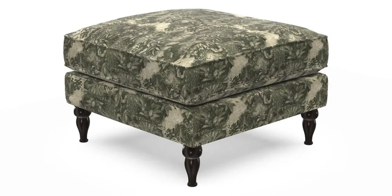 Cooksbridge Footstool in Two Tone Plain Biscuit