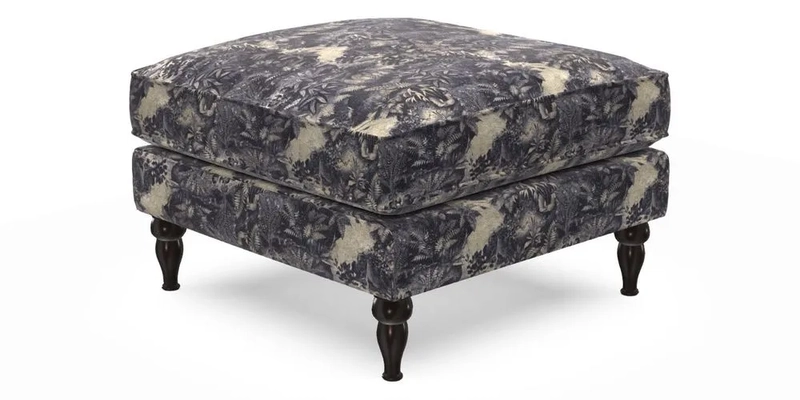 Cooksbridge Footstool in Two Tone Plain Biscuit