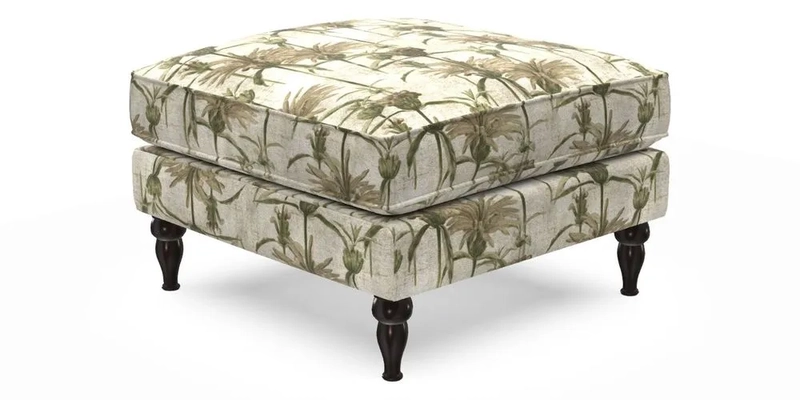 Cooksbridge Footstool in Two Tone Plain Biscuit