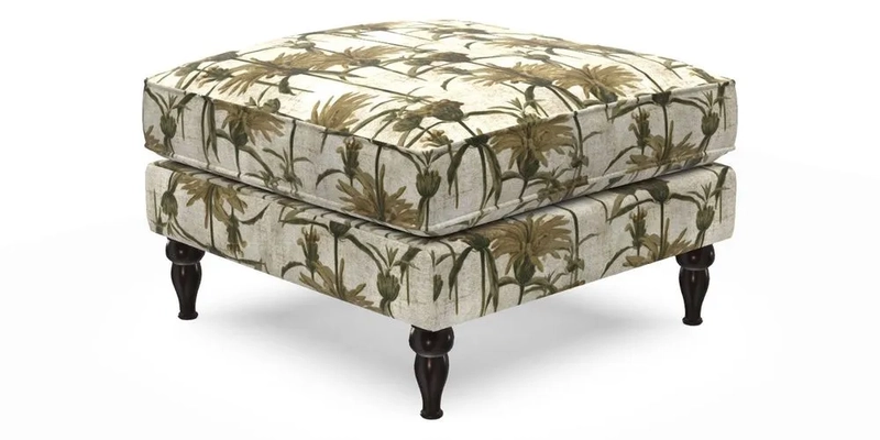 Cooksbridge Footstool in Two Tone Plain Biscuit